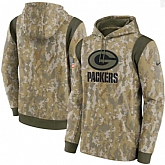 Men's Green Bay Packers Nike Camo 2021 Salute To Service Therma Performance Pullover Hoodie,baseball caps,new era cap wholesale,wholesale hats